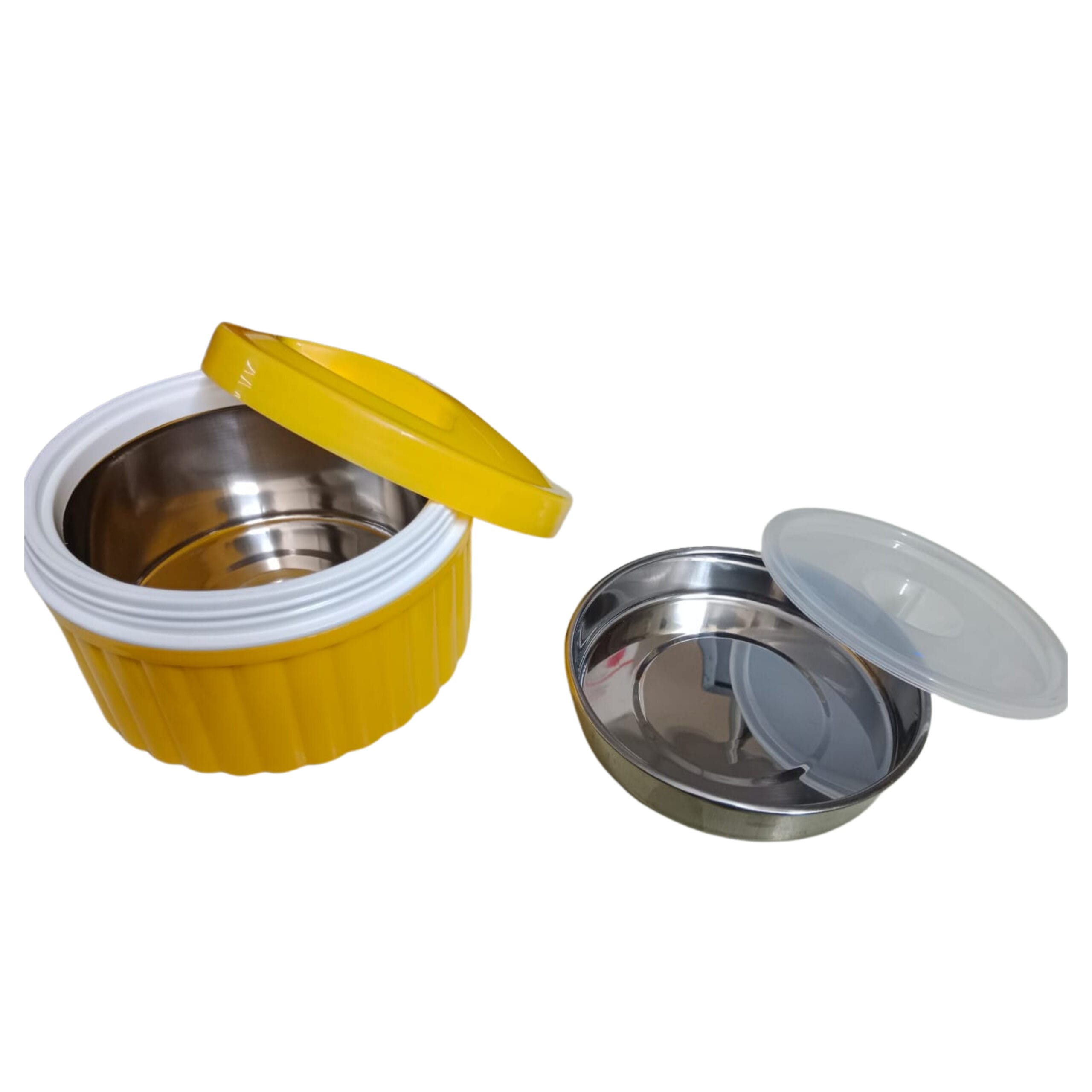 KRUNCHEE INSULATED TIFFIN LARGE 2 COMPARTMENTS-- 555 ml STEEL DIBBI