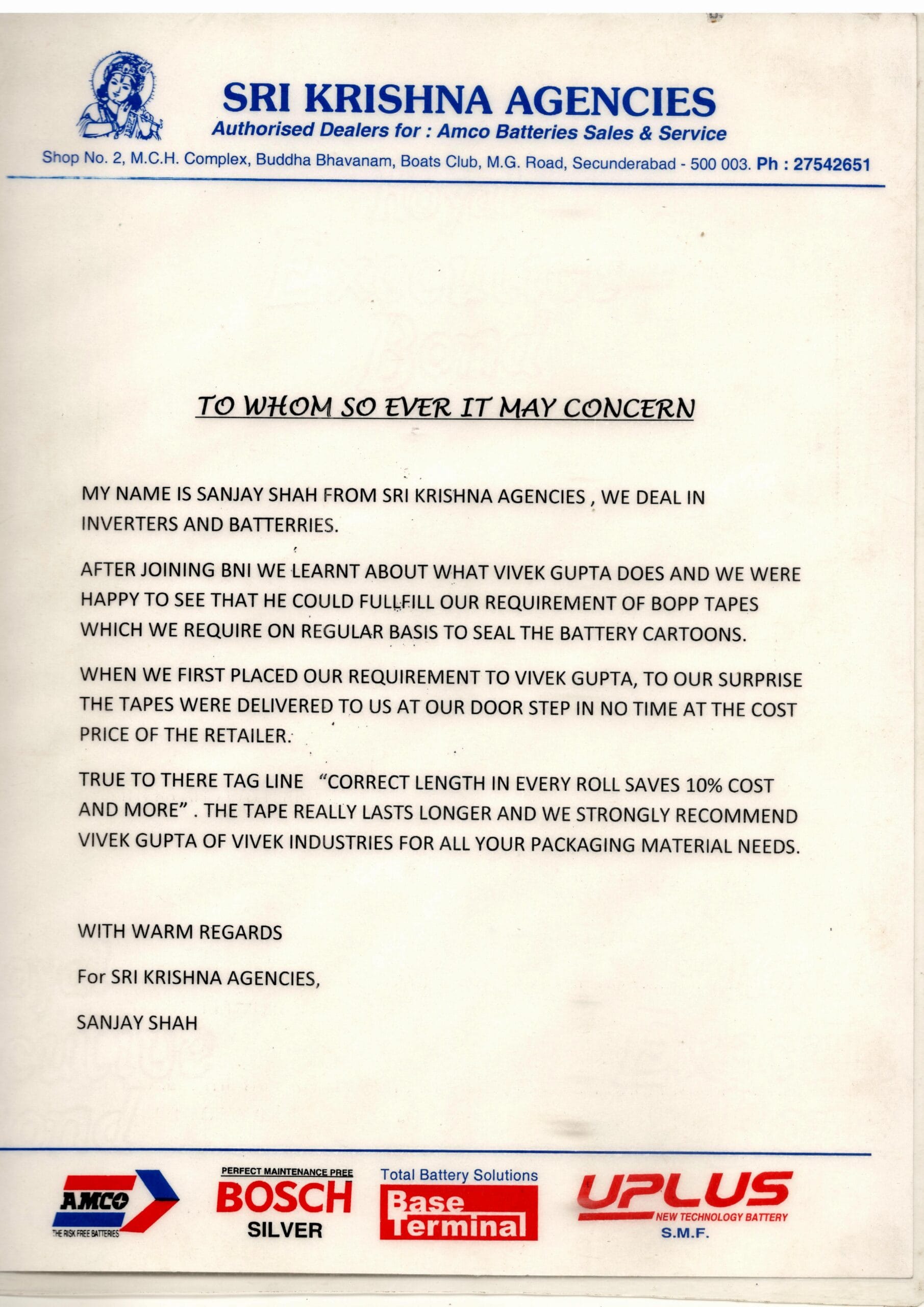 T SRI KRISHNA AGENCIES